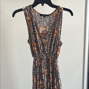 New Look Tank Maxi Dress - Brown and Black